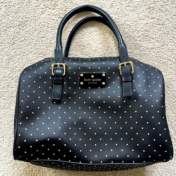 Kate Spade polka dot black and white speedy purse. NEVER used. Brand new. - Picture 1 of 3